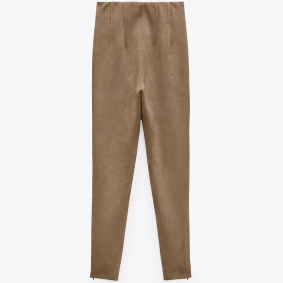 BNWT ZARA FAUX SUEDE LEGGINGS - Picture 7 of 8